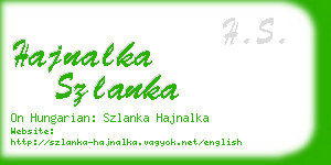 hajnalka szlanka business card